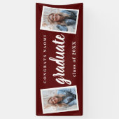 Banderoles Modern Script 2 Photo Graduation Party (Vertical)
