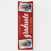 Banderoles Modern Script 2 Photo Graduation Party (Vertical)