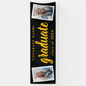 Banderoles Modern Script 2 Photo Graduation Party (Vertical)