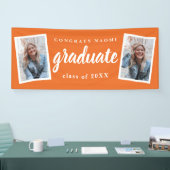 Banderoles Modern Script 2 Photo Graduation Party (Salon professionnel)