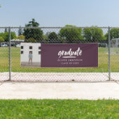 Banderoles Modern script photo purple elegant graduation (En situation)