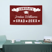 Banderoles Modern Simple Bourgogne Graduation Party 2024 (Salon professionnel)