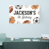 Banderoles Modern Sports Kids Birthday (Salon professionnel)