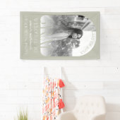 Banderoles Modern Stone Grey Arch Photo Graduation Welcome  (En situation)