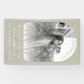 Banderoles Modern Stone Grey Arch Photo Graduation Welcome  (Horizontal)