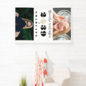 Banderoles Modern Two Photo Bold Script Graduation Party (Insitu)