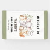 Banderoles Modern Woodland Animals Forest Boy Baby Shower (Horizontal)