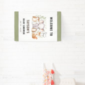 Banderoles Modern Woodland Animals Forest Boy Baby Shower (Insitu)