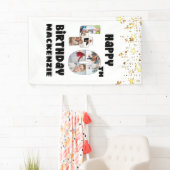 Banderoles Moderne 40e anniversaire 7 Photo Collage Numéros É (En situation)