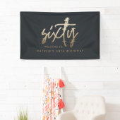 Banderoles Moderne 60e anniversaire simple élégant script sty (En situation)