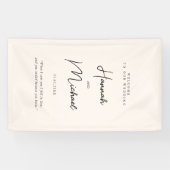 Banderoles Moderne, Beige, Écriture manuscrite Police, Accuei (Horizontal)