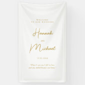 Banderoles Moderne, Blanc, écriture manuscrite Police, Mariag (Vertical)