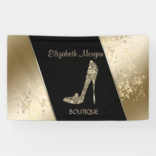 Banderoles Moderne Chic , Lumineux, Diamants Talons Hauts
