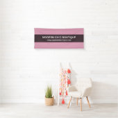 Banderoles Moderne Chic Mince Pink Stripes Mode Boutique (En situation)