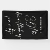 Banderoles Moderne Chic Script trentième 30ème anniversaire f (Horizontal)