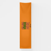 BANDEROLES MODERNE ÉDITABLE DARK ORANGE MODÈLE TEXTE D'IMAGE (Verticale)