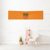 BANDEROLES MODERNE ÉDITABLE DARK ORANGE MODÈLE TEXTE D'IMAGE (Insitu)