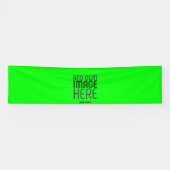 BANDEROLES MODERNE ÉDITABLE NEON GREEN IMAGE MODÈLE TEXTE (Horizontal)