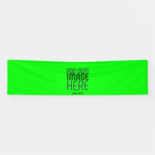 BANDEROLES MODERNE ÉDITABLE NEON GREEN IMAGE MODÈLE TEXTE (Horizontal)