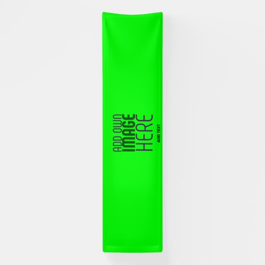 BANDEROLES MODERNE ÉDITABLE NEON GREEN IMAGE MODÈLE TEXTE (Verticale)