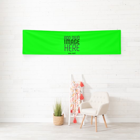 BANDEROLES MODERNE ÉDITABLE NEON GREEN IMAGE MODÈLE TEXTE (Insitu)