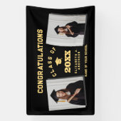 Banderoles Moderne Elegant 2024 Diplômé 2 Photo Graduation (Verticale)