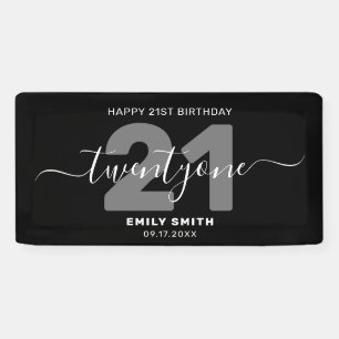 Banderoles Moderne Elégant 21e anniversaire