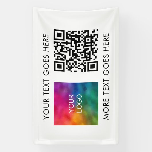 Banderoles Moderne Elegant Best Business Company Logo QR Code (Verticale)