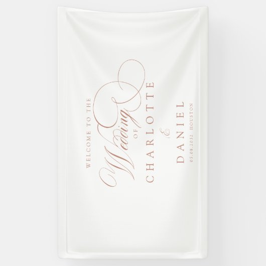 Banderoles Moderne, élégant, écriture manuscrite, mariage bla (Vertical)