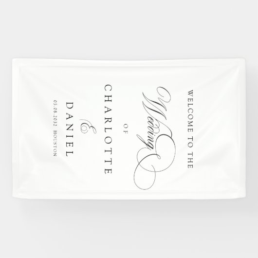 Banderoles Moderne, élégant, écriture manuscrite, mariage bla (Horizontal)