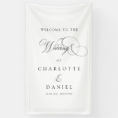 Banderoles Moderne, élégant, écriture manuscrite, mariage bla (Vertical)