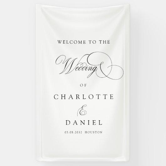 Banderoles Moderne, élégant, écriture manuscrite, mariage bla (Vertical)