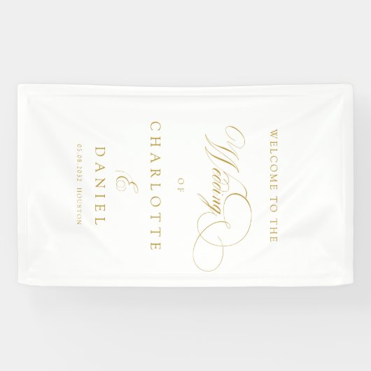 Banderoles Moderne, élégant, écriture manuscrite, mariage bla (Horizontal)