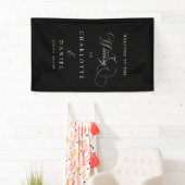 Banderoles Moderne, élégant, écriture manuscrite, mariage noi (En situation)
