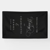 Banderoles Moderne, élégant, écriture manuscrite, mariage noi (Horizontal)