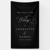 Banderoles Moderne, élégant, écriture manuscrite, mariage noi (Vertical)