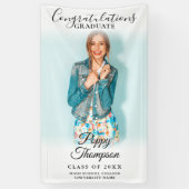 Banderoles Moderne Élégant Script Photo Graduation (Vertical)