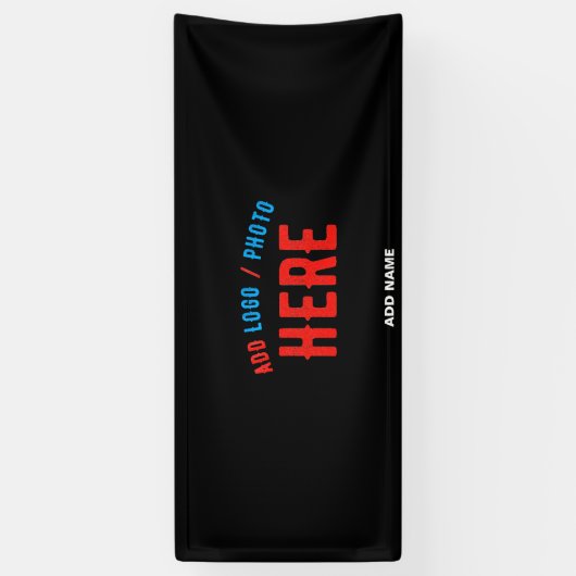 BANDEROLES MODERNE ET MODERNE PERSONNALISABLE NOIR VÉRIFIÉ (Vertical)