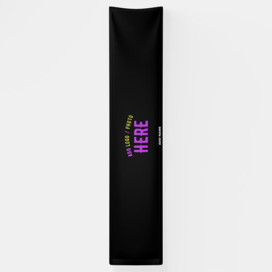 BANDEROLES MODERNE ET MODERNE PERSONNALISABLE NOIR VÉRIFIÉ (Vertical)