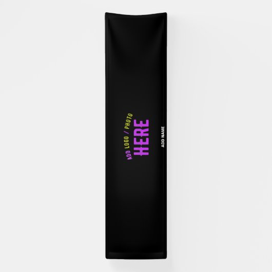 BANDEROLES MODERNE ET MODERNE PERSONNALISABLE NOIR VÉRIFIÉ (Verticale)