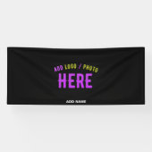 BANDEROLES MODERNE ET MODERNE PERSONNALISABLE NOIR VÉRIFIÉ (Horizontal)