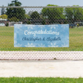 Banderoles Moderne Félicitations d'Hiver Fiançailles Mariage (En situation)