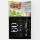 Banderoles Moderne Funny 80 Alors, quel 80e anniversaire Phot (Vertical)