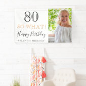 Banderoles Moderne Funny 80 Alors, quel 80e anniversaire Phot (En situation)