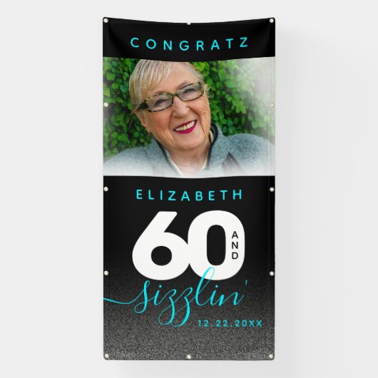 Banderoles Moderne Girly Ice Blue 60 et Sizzling (Verticale)