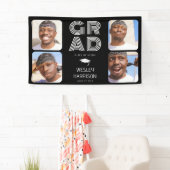 Banderoles Moderne GRAD 4x collage photo Graduate (En situation)