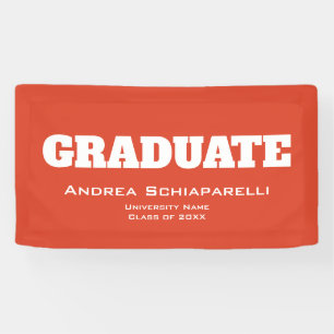 Banderoles Moderne Graduation Rouge et blanc à l'intérieur