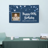 Banderoles Moderne HAPPY # Anniversaire Étoiles Nom photo Ble (Salon professionnel)