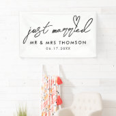 Banderoles Moderne juste marié Élégant Mariage de calligraphi (En situation)