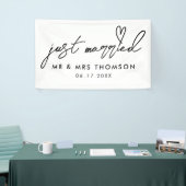 Banderoles Moderne juste marié Élégant Mariage de calligraphi (Salon professionnel)